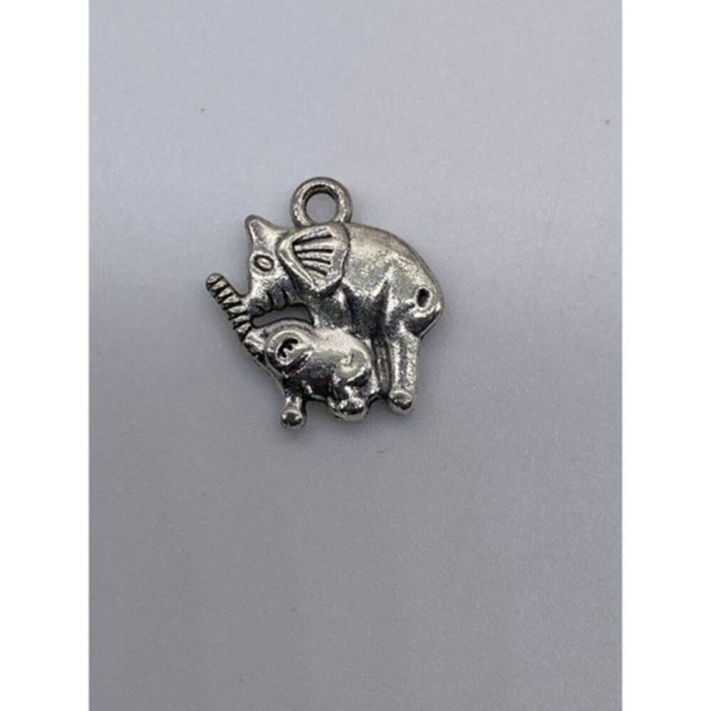 Animal Charm Pendant Tibetan‎ Silver Tone Double Sided Pendant Item 3444